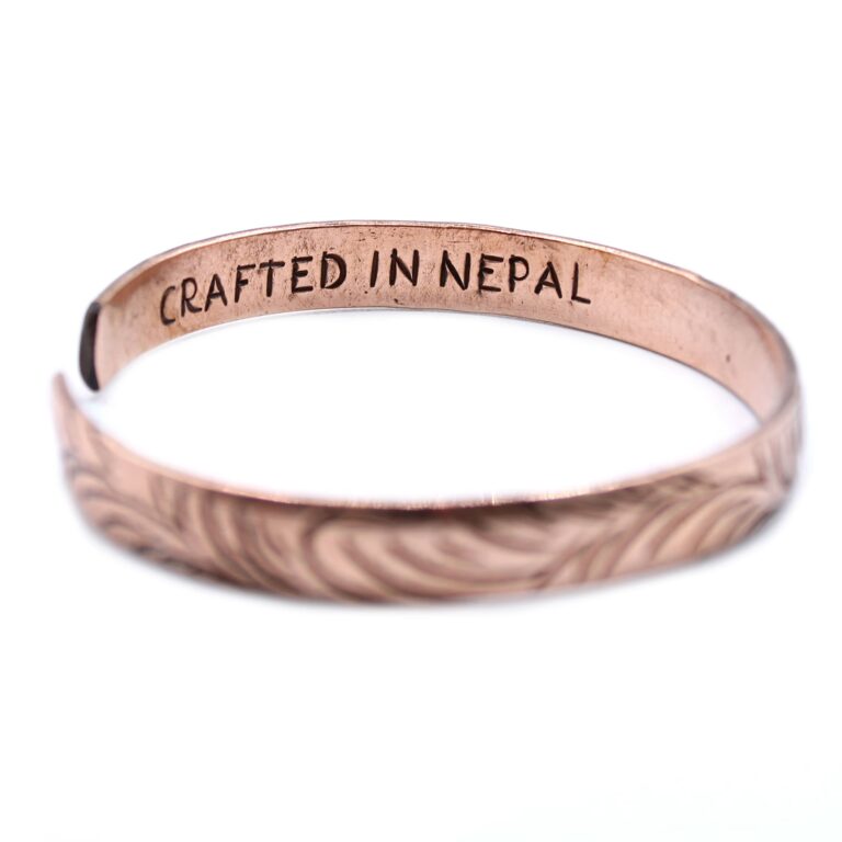 Copper-Tibetan-Bracelet-Slim-Tribal-Swirls