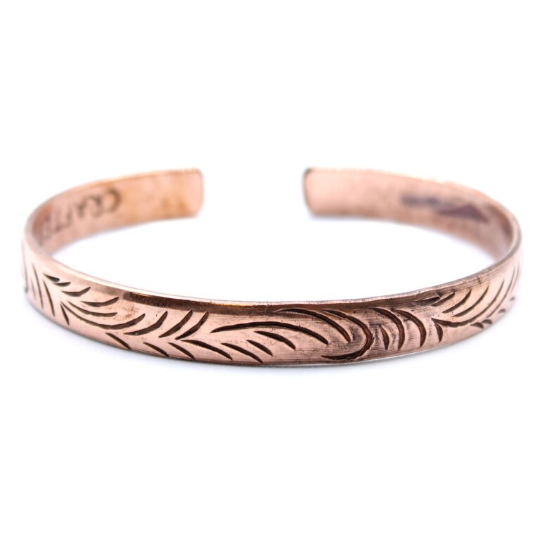 Copper-Tibetan-Bracelet-Slim-Tribal-Swirls