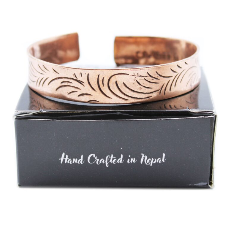 Copper-Tibetan-Bracelet-Wide-Tribal-Swirls