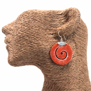 Coral Style 925 Silver Earring - Scroll Design