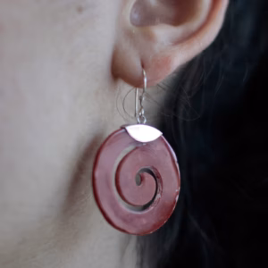 Coral Style 925 Silver Earring - Scroll Design
