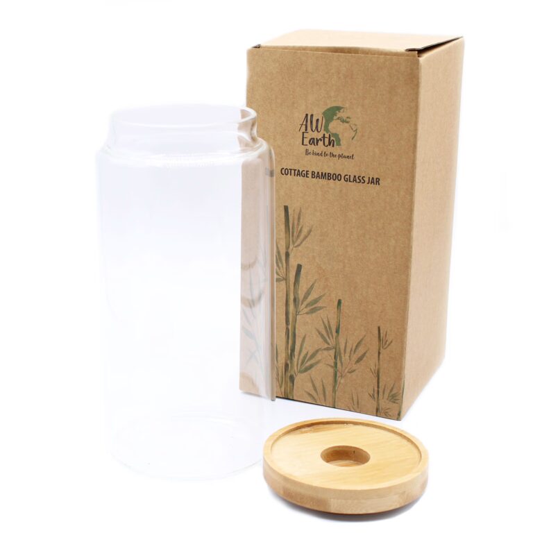 Cottage-Bamboo-Glass-Jar-15cm