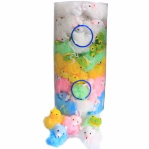 Bomuldsdyrscrunchies 5 Assorterede (Displayrør) - 27gm