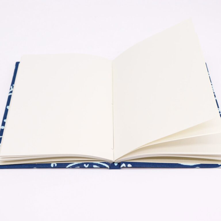 Cotton-Bound-Notebooks-20x15cm-96-pages-Indigo-Fish
