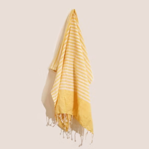 Katoenen Pareo Strandplaid - Zonnig Geel - 100x180cm