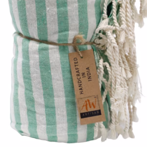 Serviette Paréo Coton - 100x180cm - Vert Picnic