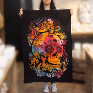 Bomuld Wall Art - De Dødes Dag - Kranium