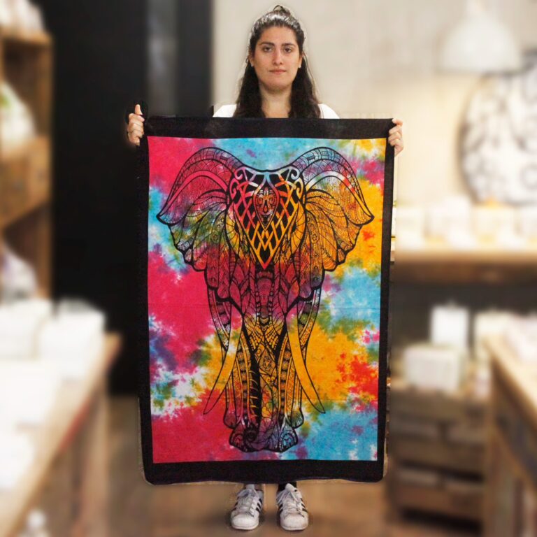 Cotton-Wall-Art-Elephant