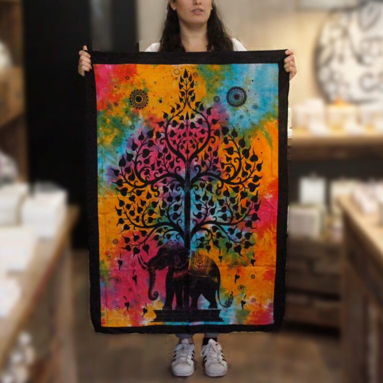 Cotton-Wall-Art-Elephant-Tree