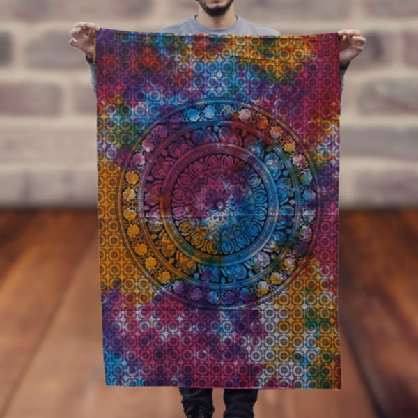 Bomull Veggkunst - Mandala Elephant - Bilde 2