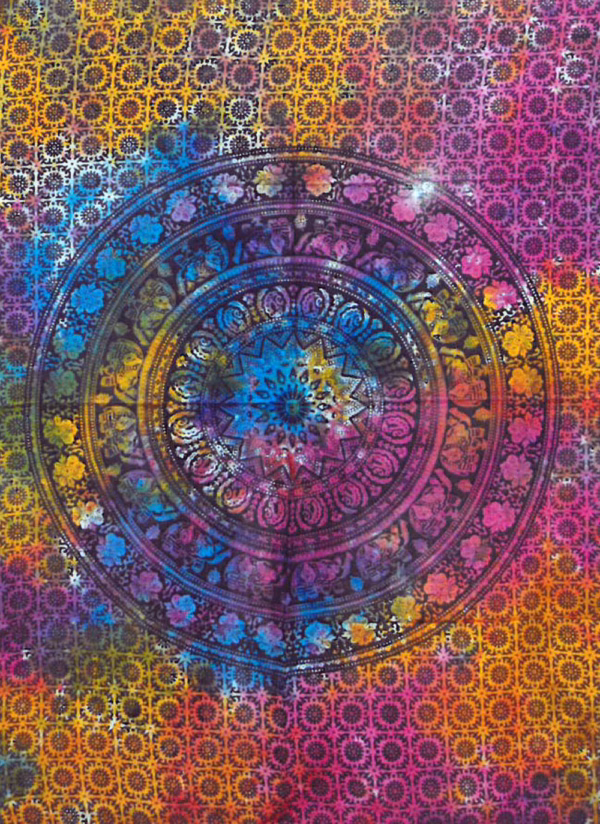 Bomull Veggkunst - Mandala Elephant