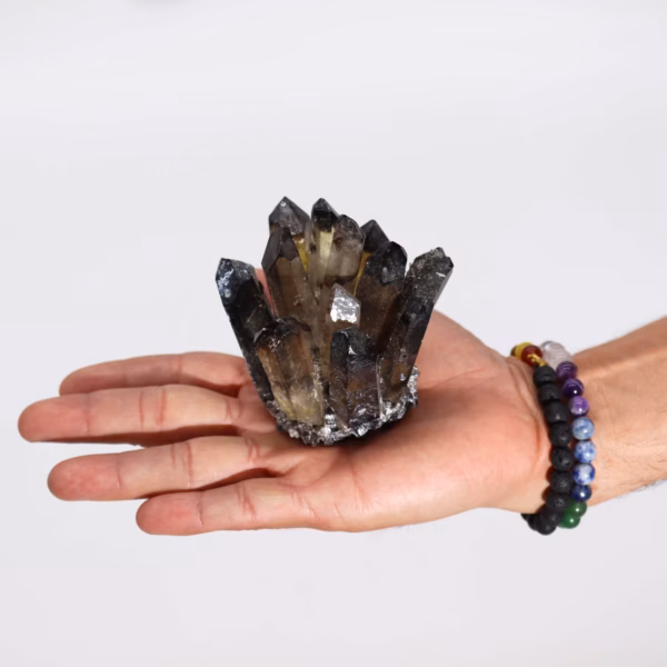 Gemaakt Natuurlijk Kwarts Cluster - Rook Geest Kwarts (Ongeveer 250-300G 8Cm) - Afbeelding 4