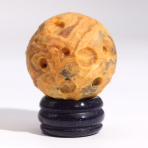 Crazy Lace Jasper Planet on a Sola Goldstone Stand - 40mm - 30x15mm Stand