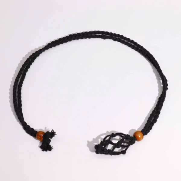 Crystal Gemstone Necklace Cord 45cm/18inch - Black - Image 3