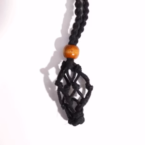 Halskette mit Kristall - Edelsteinen,45cm - Schwarz