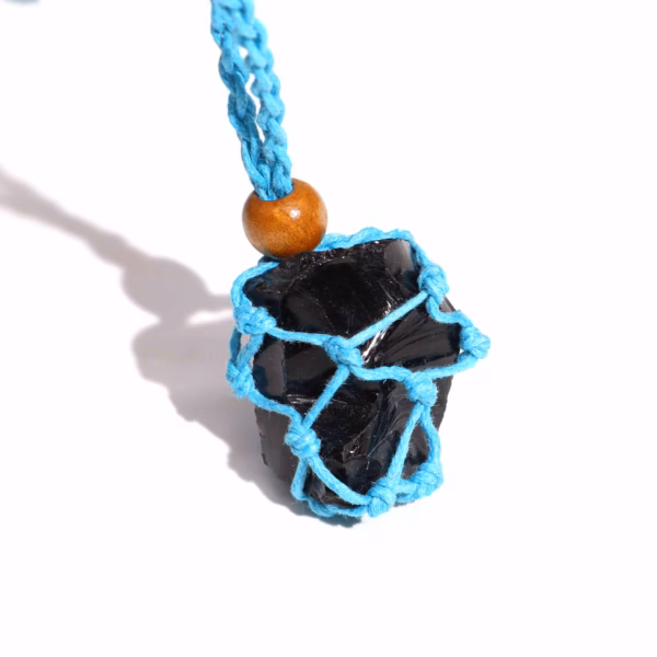 Crystal Gemstone Necklace Cord 45Cm/18Inch - Blue - Image 2