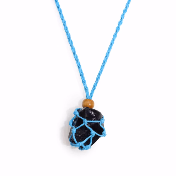 Crystal Gemstone Necklace Cord 45Cm/18Inch - Blue