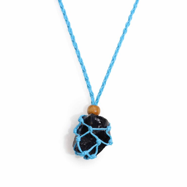 Crystal-Gemstone-Necklace-Cord-45cm18inch-Blue