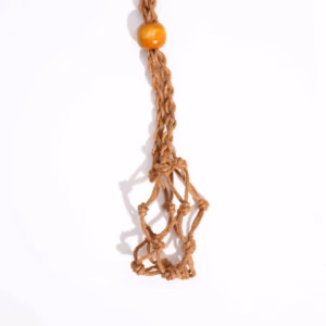 Halskette mit Kristall - Edelsteinen,45cm - Braun