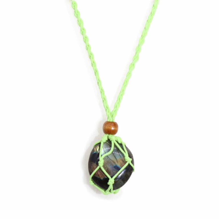 Crystal-Gemstone-Necklace-Cord-45cm18inch-Green