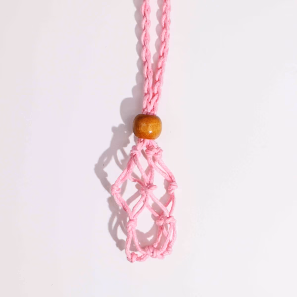 Crystal Gemstone Necklace Cord 45cm/18inch - Pink - Image 4