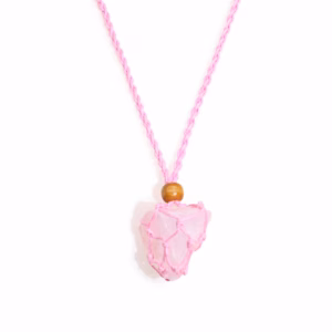 Crystal Gemstone Necklace Cord 45cm/18inch - Pink