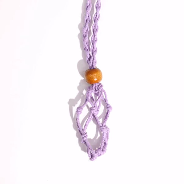 Crystal Gemstone Necklace Cord 45cm/18inch - Purple - Image 4