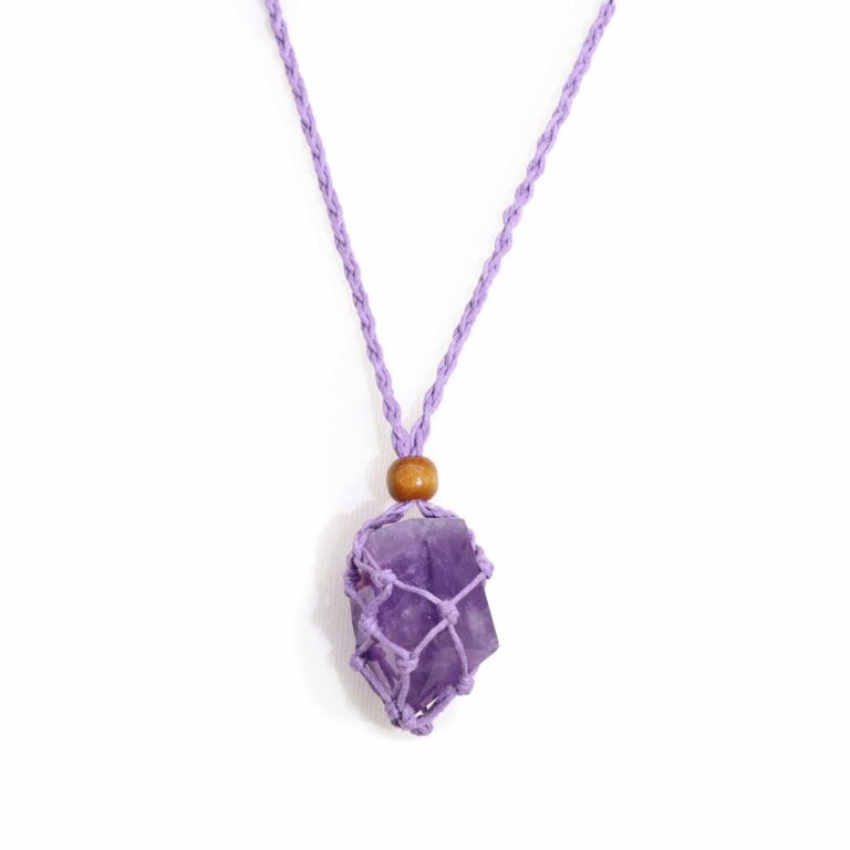 Crystal-Gemstone-Necklace-Cord-45cm18inch-Purple