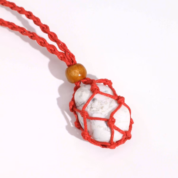 Crystal Gemstone Necklace Cord 45Cm/18Inch - Red - Image 2