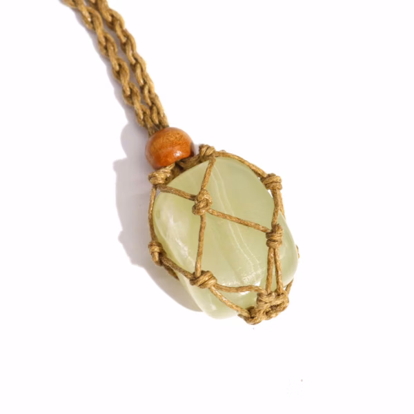 Crystal Gemstone Necklace Cord 45Cm/18Inch - Sand - Image 2
