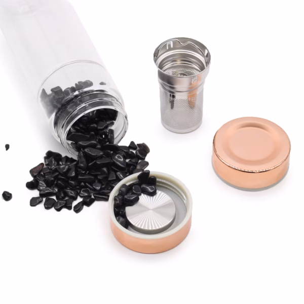 Te Infuser Glassflaske - Rosegull - Ametyst - Bilde 3