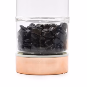 Kristallen Glazen Thee - Ei Fles - Rosé Goud - Onyx