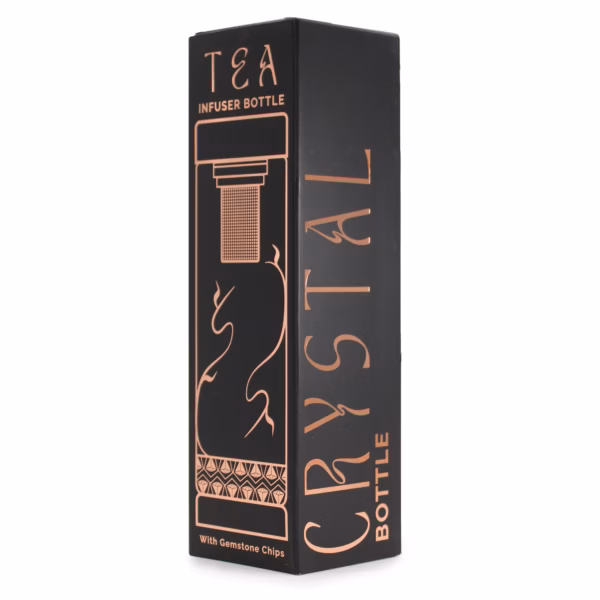 Te Infuser Glassflaske -Rosegull - Onyx - Bilde 4