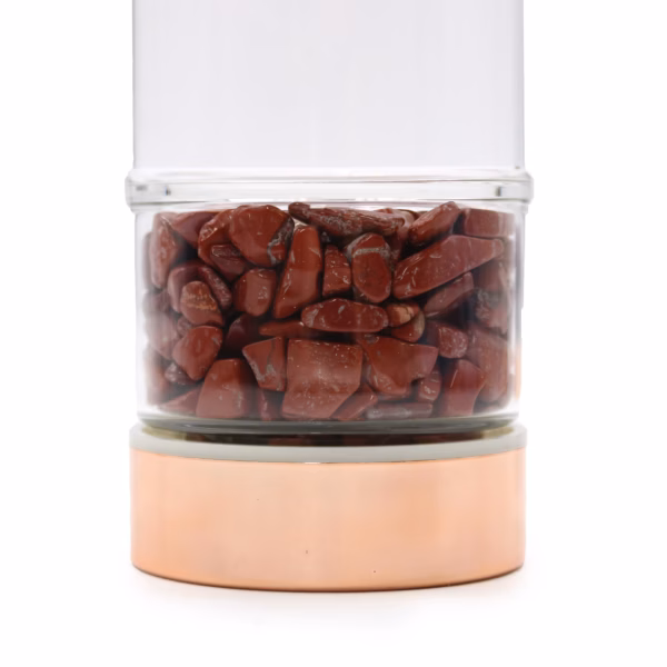 Te Infuser Glassflaske -Rosegull - Red Jasper - Bilde 2