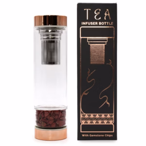 Te Infuser Glassflaske -Rosegull - Red Jasper