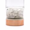 Crystal Glass Tea Infuser Bottle - Rose Gold - Rock Quartz - Image 2
