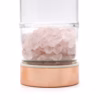 Crystal Glass Tea Infuser Bottle - Rose Gold - Rose Quartz - Image 2