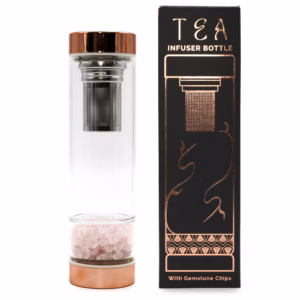 Te Infuser Glassflaske -Rosegull - Rosenkvarts