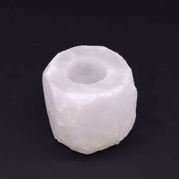 Portavelas de Sal del Himalaya de Cristal de Roca 600-800g - Imagen 4