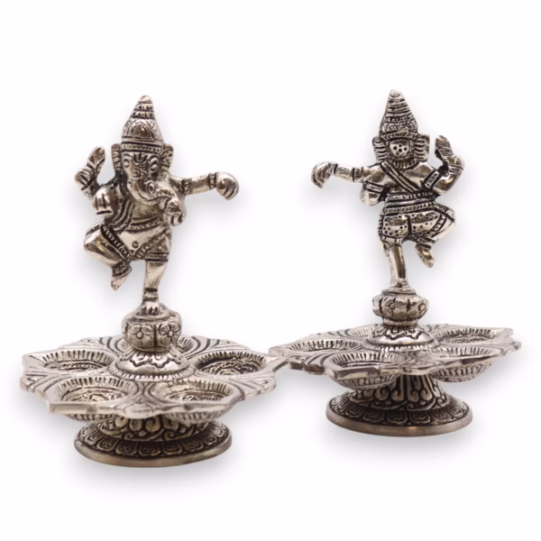 Dansende Ganesha Røkelsesholder 14x10Cm - Bilde 3