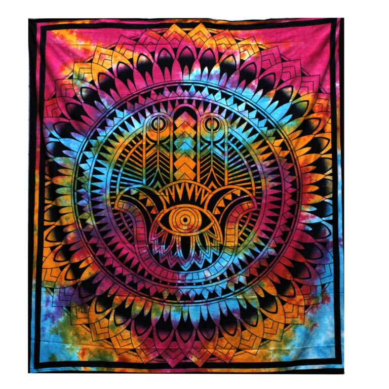 Double-Cotton-Bedspread-Wall-Hanging-Hamsa