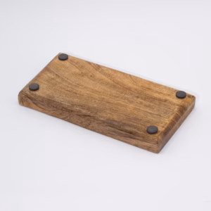 Doppeltes Schmucktablett - Pilzdesign Blaugrün - 20x10x2,5cm