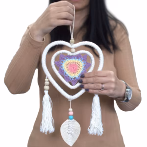 Atrapasueños - Corazón Multicolor Mediano
