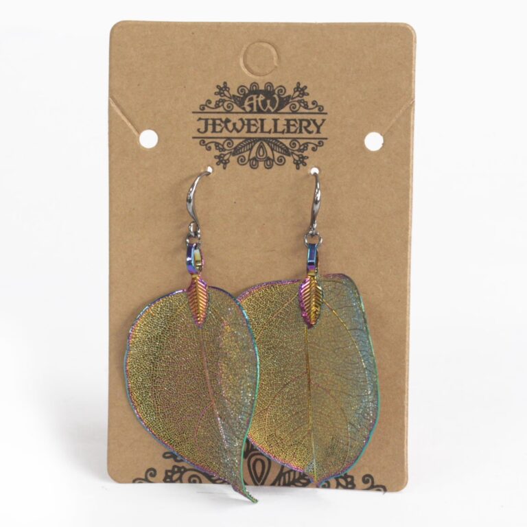 Earrings-Bravery-Leaf-Rainbow