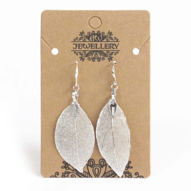 Earrings-Bravery-Leaf-Silver