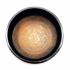 Klangschale aus Erdpulver - Ton OM Buddha - 16cm