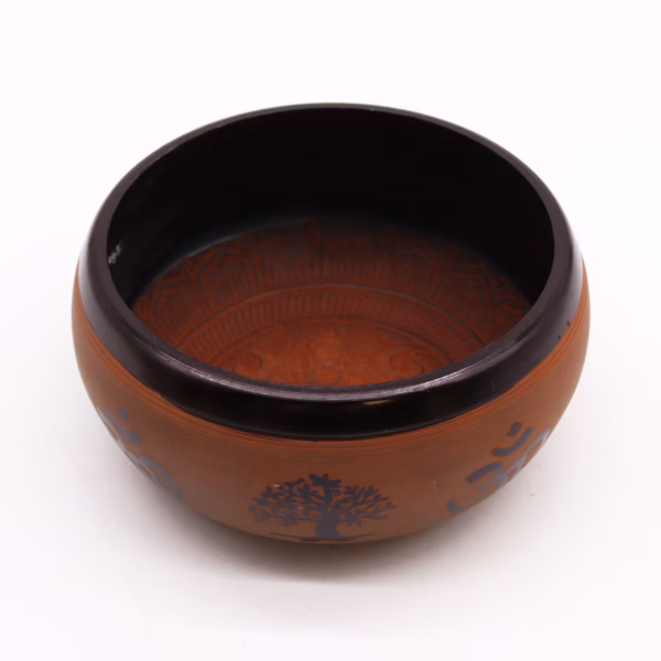 Earth Powder Singing Bowl - Om Buddha Av Leire - 16 cm - Bilde 5