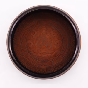 Klangschale aus Erdpulver - Ton OM Buddha - 16cm