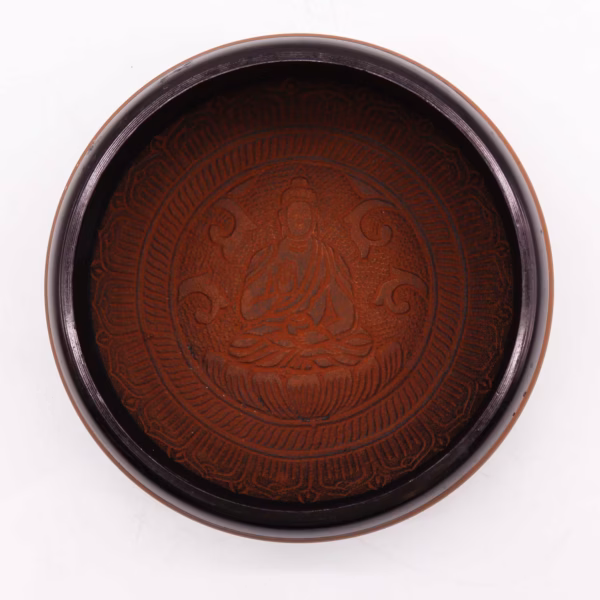 Earth Powder Singing Bowl - Om Buddha Av Leire - 16 cm - Bilde 6