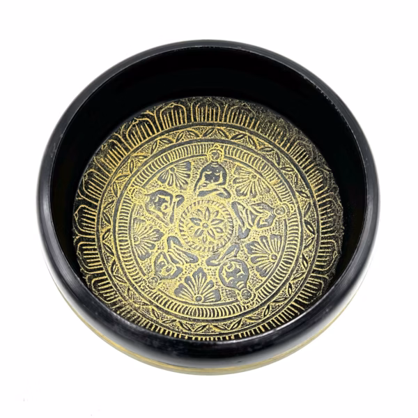 Jordpulver Syngeskål - Mantra Five Buddha - 16 Cm - Bilde 2